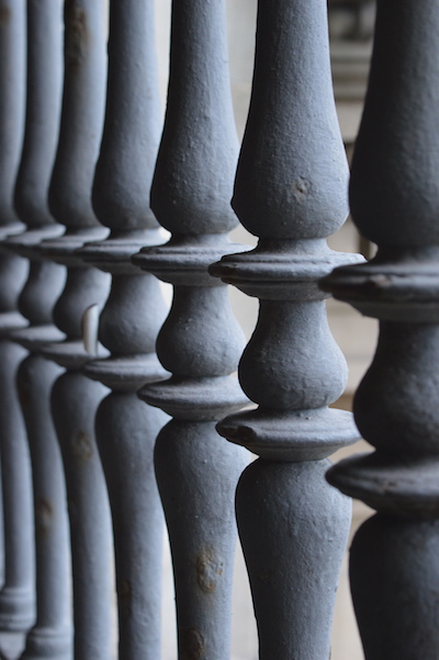 stone railings at Scotsman steps